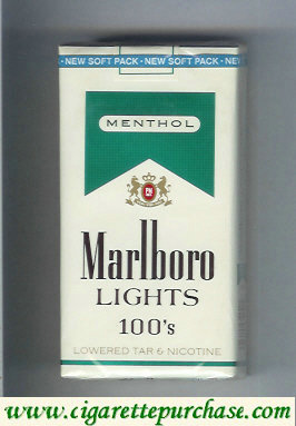 Marlboro Lights Menthol 100s cigarettes soft box